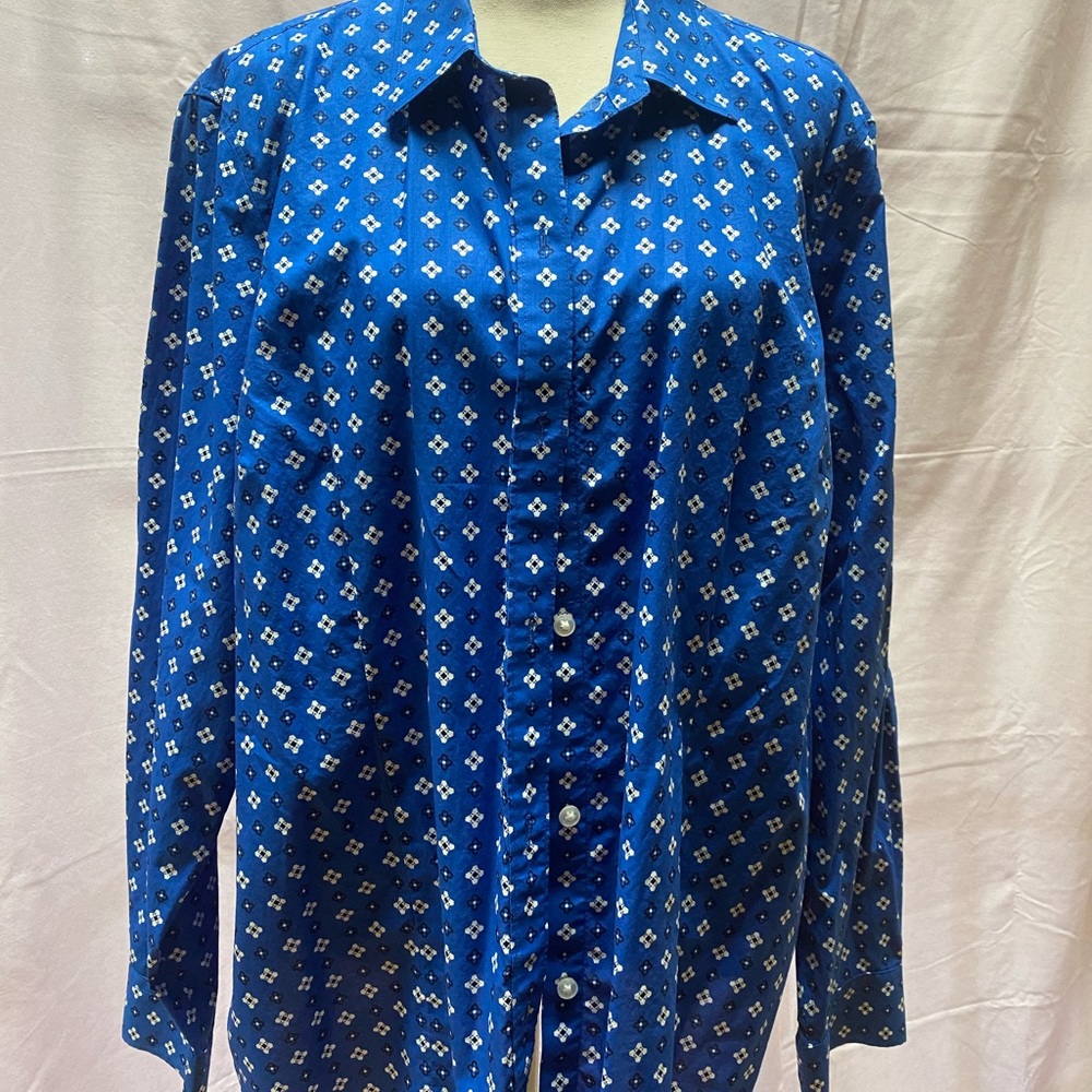 Royal blue l/s no iron shirt